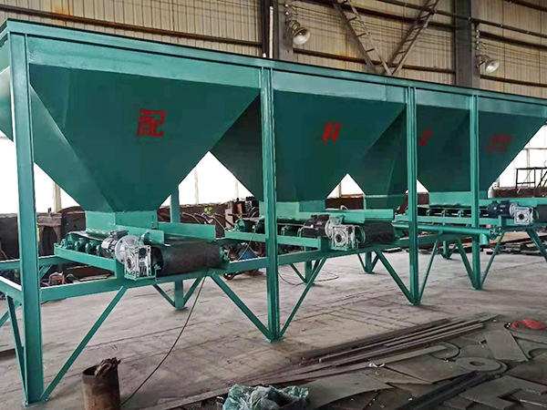 Four warehouse batching machine
